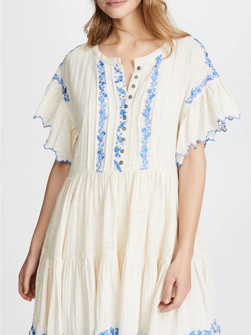 FREE PEOPLE Santiago Embroidered Mini Endless Summer Dress